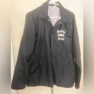 true vintage 70s dallas news chalk line jacket lg